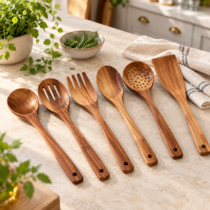 Espátula de Madera Hecha a Mano con Acabado de Grano de Madera Natural, Antideslizante, Ligera, Duradera, Venta al por Mayor, OEM, ODM - Product Image 6