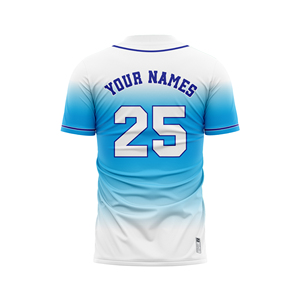 Maillot de baseball vintage personnalisable, imprimé dégradé, sans boutons, entièrement personnalisable pour équipes, événements, activités, sans coutures - Product Image 6