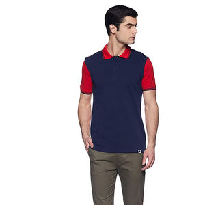 Nouveauté 2026 : Polos pour hommes 100 % coton, bleu et rouge, à manches courtes et col rabattable, pour le golf - Product Image 6