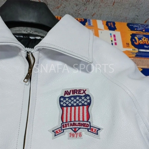 Nouvelle arrivée : veste en cuir Avirex, cuir de qualité supérieure, veste Avirex pour homme adulte, vestes en cuir Avirex. - Product Image 2