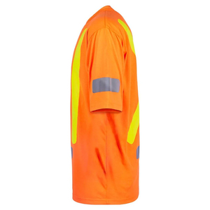 Hi Vis Working Wear Safety T Shirts Men Reflective Stripes Hi Vis Day And Night Construction Safety T Shirts for Worker - Product Image 3