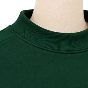 Sweat-shirt vert foncé pour femme avec imprimé graphique « Strong Girl » blanc, coupe oversize, col rond, manches longues, style streetwear décontracté - Product Image 3
