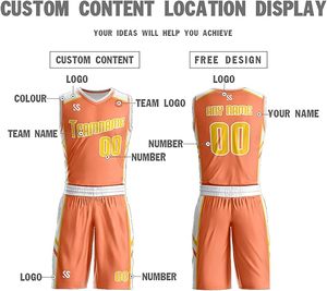 Custom Unisex Basketball Jersey Sleeveless V-Neck Sublimated Print Breathable 100% Polyester Adult Sportswear Team Name - Product Image 2