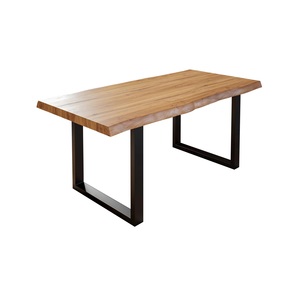 Modern Rectangle Solid <b>Wood</b> Dining <b>Table</b> Fluted Pedestal Base <b>Foldable</b> Design 6 Dining Room Furniture Entry 1 Year Warranty - Product Image 1