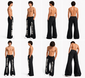 Pantalones de Pierna Ancha con Cintura Elástica para Hombre, Fabricante OEM Personalizado, Pantalones de Felpa Francesa Gruesa, Estilo Urbano, Pantalones de Invierno 460 GSM - Product Image 6