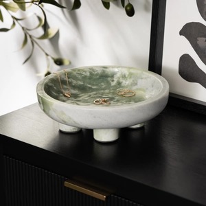 Bol en marbre fait main à trois pieds, design minimaliste poli, pour servir les aliments, idéal pour offrir - Product Image 5