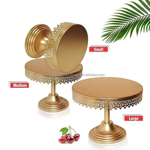 Azora Industries Vente en gros Support à gâteau décoratif en métal pour présentation de desserts de fête de mariage Support à gâteau rond personnalisé - Product Image 2