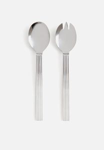 Luxury Dining Collection Metal Salad Server <b>Spoon</b> And Fork With Refined Detailing For Sophisticated <b>Table</b> Styling - Product Image 3