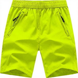 Pantalones Cortos de Playa para Hombre, Tejidos, con Cordón Ajustable, 100% Poliéster, Sólidos, Transpirables, Casuales - Product Image 4