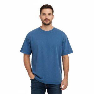 Camiseta Oversize para Hombre, Personalizada, Lavado Ácido, Tejido Grueso GSM, para Uso Casual y Urbano, Material de Algodón - Product Image 6