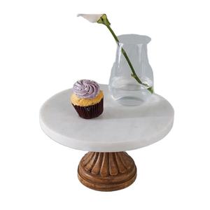 Compre soporte de pastel de mármol de vainilla blanca en línea en India al mejor precio Venta caliente 2024 Herramientas de pastel - Product Image 1