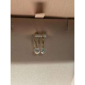 Pendientes de Oro Amarillo de 14K con Diamantes Cultivados en Laboratorio de 0.5CT Cada Uno, Elegantes Pendientes Colgantes de Diamantes para Mujer, Joyería para Uso Diario - Product Image 1