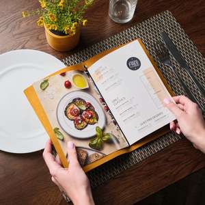 Porte-menu pliable de luxe en cuir véritable de qualité supérieure, élégant, durable, rechargeable, pour restaurant, café, LMC-0061 - Product Image 2