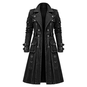 Última Colección de Abrigos Largos Góticos con un Estilo Oscuro y Elegante para Compradores Mayoristas de Moda Alternativa para Vendedores en Línea - Product Image 1