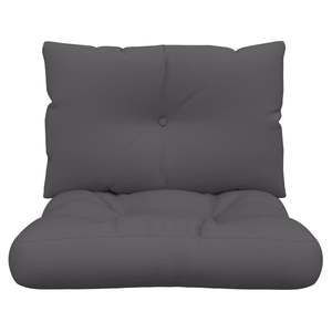 Lot de 2 coussins d'extérieur en polyester anthracite de taille moyenne et coussin de palette pour usage extérieur - Product Image 4