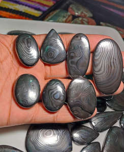 Cabujón de piedras preciosas sueltas de Psilomelane Natural, forma de mezcla pulida, cabujón para hacer todos los tamaños de cristal de colgantes de joyería, piedras preciosas - Product Image 2