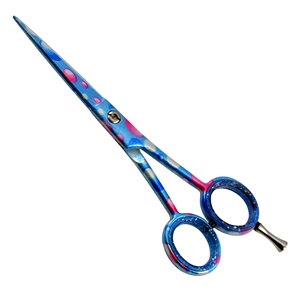 Tijeras de Peluquería Profesionales KOUNAIN, Acero Inoxidable 4Cr13, Diseño Azul, Recubrimiento de Color, para Cortar el Cabello, No Plegables, para Diestros - Product Image 1