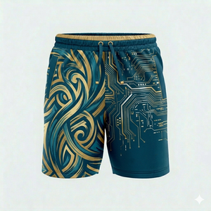 Pantalones Cortos Deportivos para Hombre de Último Diseño y Alta Calidad, con Bolsillos Delanteros, Transpirables, Cintura Media, Cierre con Cordón, 100% Algodón - Product Image 3