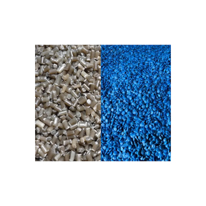 Granulés de polyéthylène HDPE recyclé haute densité de qualité film, bleu thé, pour la fabrication d'emballages flexibles - Product Image 1