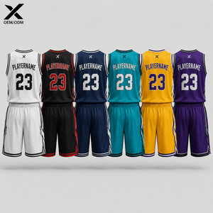 Conjunto de Uniforme de Baloncesto Deportivo Transpirable de Secado Rápido 100% Poliéster, Corte Cuadrado Tradicional, Sin Mangas, Cintura Elástica, Impresión Personalizada - Product Image 2