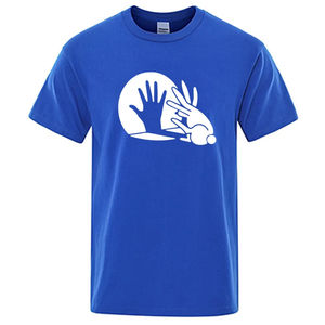 Camiseta de alta calidad para hombre, 100% algodón, diseño divertido de marionetas de sombra, estampado informal de verano, cuello redondo, camisetas para hombre - Product Image 5