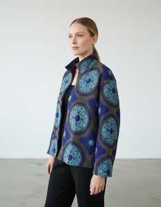 เสื้อแจ็คเก็ตปักลายซูซานีแบบดั้งเดิมจากเอเชียกลาง งานฝีมือสวยงาม ลายดอกไม้โดดเด่น สไตล์โบโฮชิค เสื้อคลุมแฟชั่น - Product Image 1
