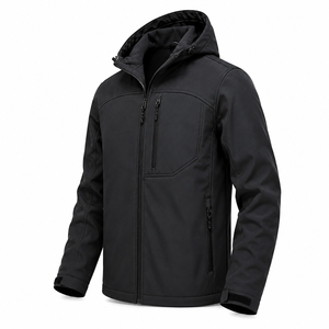 Chaqueta Softshell Impermeable y Transpirable con Capucha para Hombre, Cierre de Cremallera, Estilo Casual, Táctica, Corte Regular, para Actividades al Aire Libre - Product Image 2