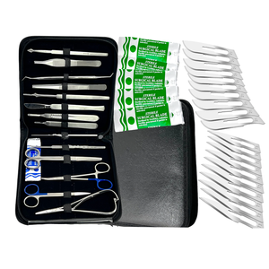 Nouvel ensemble de chirurgie mineure de 34 pièces avec étui, kit d'instruments chirurgicaux en acier inoxydable, outils médicaux professionnels ProSetMax - Product Image 2