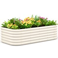 Jardinière surélevée en métal d'extérieur, fer galvanisé, écologique, luxueuse, avec taille personnalisée pour la plantation de légumes et de fleurs