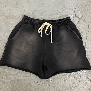 Shorts décontractés d'été pour hommes en toile 100 % coton avec logo frontal, taille mi-haute, fermeture à cordon, séchage rapide et tissu respirant - Product Image 4