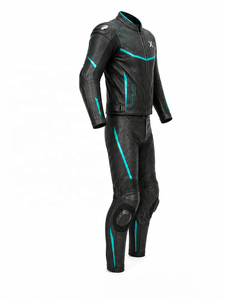X Perforated Two-Piece Leather Motorcycle <b>Suit</b> | Black <b>Red</b> | X Logo | OEM ODM Manufacturer | Premium Design | Racing Wear - Product Image 2
