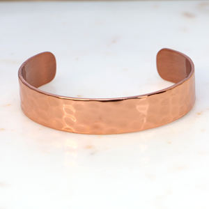 Handmade Hammered Brass Cuff <b>Bracelet</b> - Wide <b>Adjustable</b> Boho Bangle - Minimalist Jewelry Gift for Her - Product Image 6