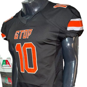 Jersey de fútbol americano bordado de talla grande pantalones de sublimación elásticos transpirables cortos hechos en fábrica de Pakistán-fotos reales - Product Image 1