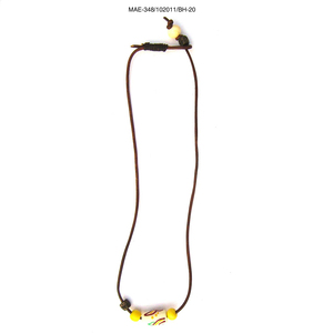 Collar de Corazón con Cuentas de Resina y Detalles Amarillos, con Turquesa y Cuentas de Colores, Estilo Étnico Unisex - Product Image 1