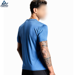 Excellent Fournisseur – Nouveau T-shirt Homme Bleu Slim Fit Col Rond Manches Courtes Séchage Rapide Tricoté Couleur Unie Décontracté pour Entraînement et Gym - Product Image 4