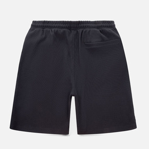 Pantalones Cortos Cargo Negros para Hombre, Cintura Elástica, Corte Medio, Algodón Tejido, Estilo Casual con Bolsillos - Product Image 4