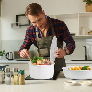 Juego de Utensilios de Cocina Antiadherentes de 17 Piezas con Inducción, Asas Desmontables, Calentamiento Rápido, Sartén y Cacerola para Uso en la Cocina - Product Image 5