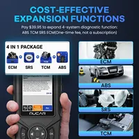 Escáner OBD2, lector de código de coche DIY, herramienta de escaneo de diagnóstico, prueba de emisión AutoVIN, datos en vivo, búsqueda DTC, actualización e impresión con un clic