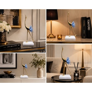Sculptures de flamants roses en pierre de cristal naturelle de haute qualité, objet décoratif pour le bureau, décoration intérieure, sculptures d'oiseaux flamants roses - Product Image 4