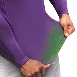 Men's Long Sleeve Breathable Eco-Friendly Anti-Bacterial Rash Guard <b>Surf</b> Shirt BJJ Compression Shirt with UPF50+ Quick Dry - Product Image 5