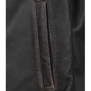 แจ็คเก็ตหนังวัวแท้สีน้ำตาลเข้มสไตล์วินเทจสุดฮิตปี 2026 สำหรับผู้ชาย คุณภาพสูง 100% ขั้นต่ำในการสั่งซื้อน้อย แจ็คเก็ตแฟชั่นฤดูหนาวแบบมีฮีตเตอร์ - Product Image 4