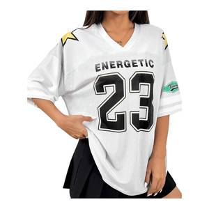 Camiseta Deportiva Casual de Manga Corta con Cuello en V, de Malla Transpirable y Secado Rápido para Mujer, con Opción de Logotipo Personalizado, 100% Poliéster - Product Image 4