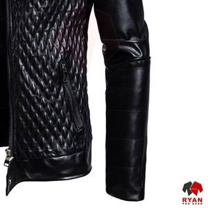 Vestes en cuir sur mesure pour hommes, couleurs unies, logos personnalisés, grandes tailles, vestes respirantes de Ryan Pro Gear - Product Image 6