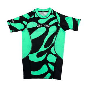 Short Sleeve Rashguard Sublimated BJJ Compression MMA Gym Wear Shirt Custom Sublimation Rash Guard <b>Surfing</b> rash guards - Product Image 1