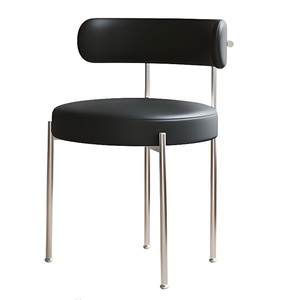 Silla Moderna para el Hogar, Muebles para Sala de Estar, Silla Clásica de Diseño, Sillas Metálicas Simples, Silla de Cuero Sintético PU Suave - Product Image 6