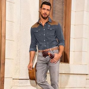 Camisas FR Recién Llegadas, Estampadas con Paisley/Hawaii, Ligeras, con Broches de Perla/Botones, Camisas FR NFPA2112 EN11612 FRC Resistentes al Fuego - Product Image 4