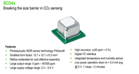 Harga bagus sensor co2 SCD41 modul sensor kelembaban suhu I2C output SCD41-D-R2 layanan Bom Satu Atap