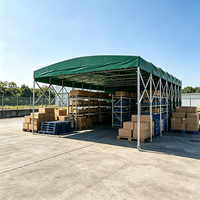 Auvent mobile coulissant avec roues, en PVC monocouche, protection UV quatre saisons, pour stationnement de voiture