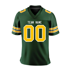 Maillot de football américain Brady personnalisé unisexe noir, rouge, or, col en V, manches courtes, maille respirante, évacuation de l'humidité, nom de l'équipe - Product Image 6