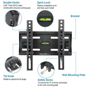 Supporto a Parete Inclinabile per TV da 23"-42" LED/LCD/PLASMA, Montaggio VESA 200x200mm, Supporti e Carrelli per TV - Product Image 2